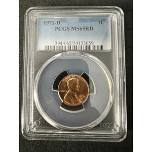 1971-D One Cent MS65FS